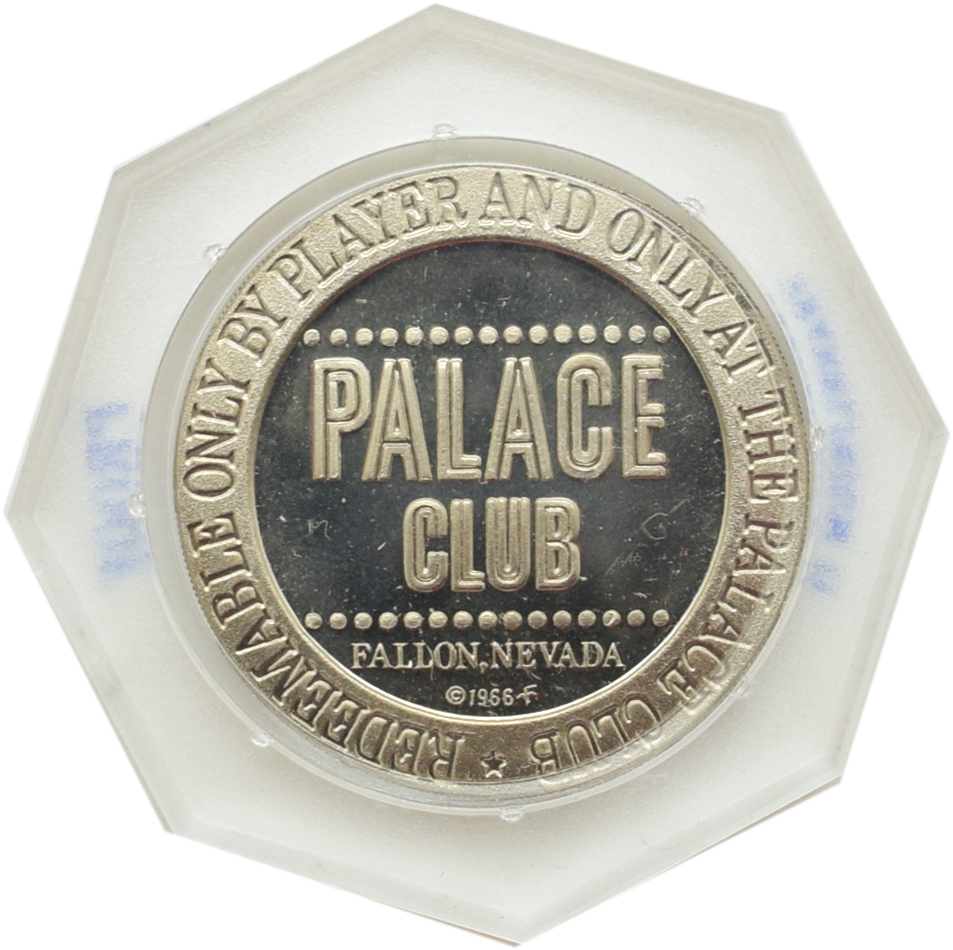 Palace Club Casino Fallon Nevada $1 Franklin Mint Proof Token 1966