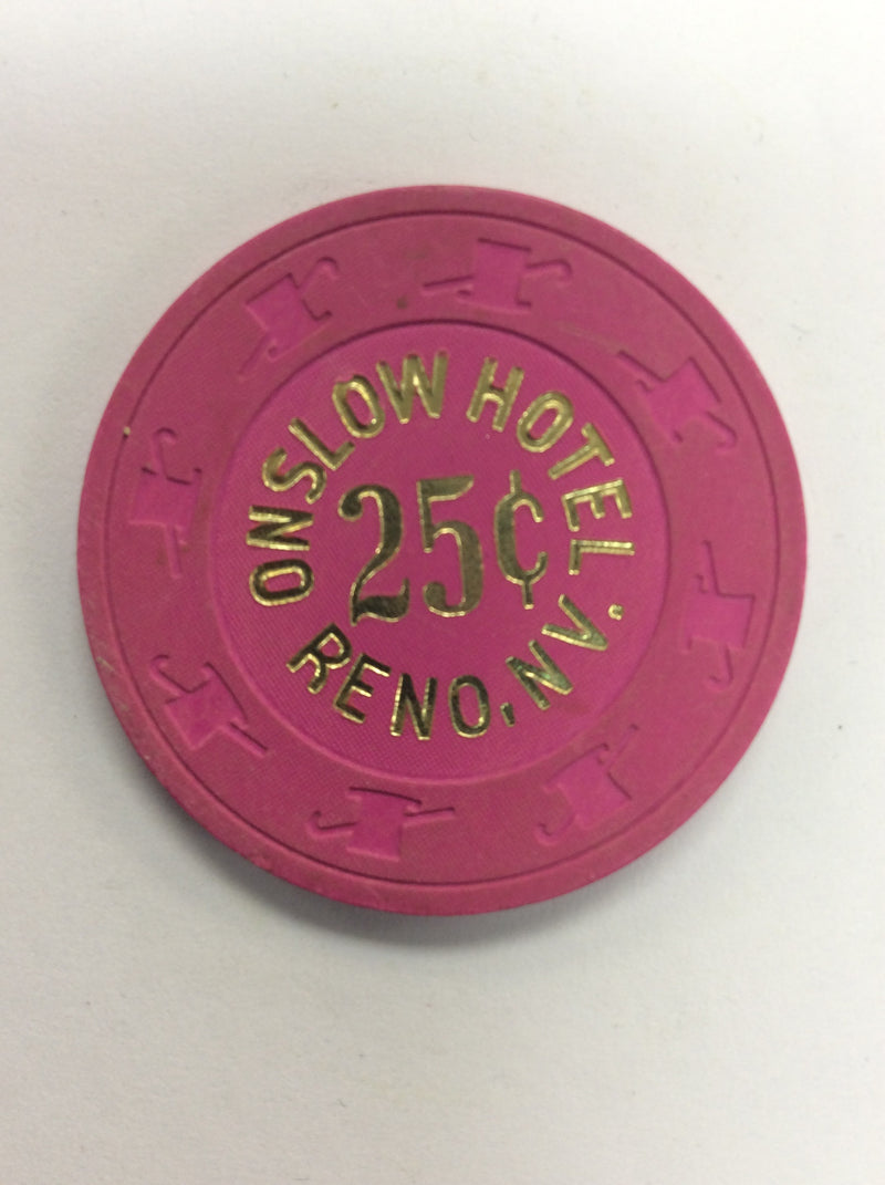 Onslow Casino 25cent (pink) chip - Spinettis Gaming