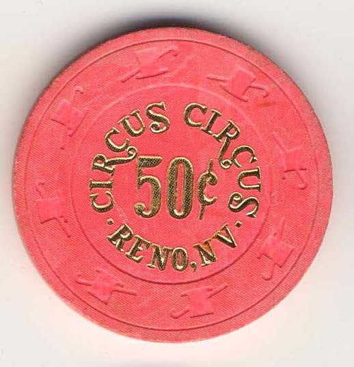 Circus Circus 50cent (pink 1980s) Chip - Spinettis Gaming