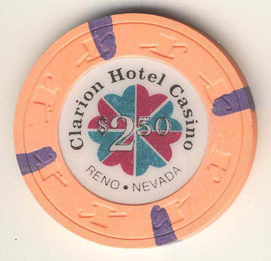Clarion Hotel $2.50 (hot peach 1991) Chip - Spinettis Gaming - 2