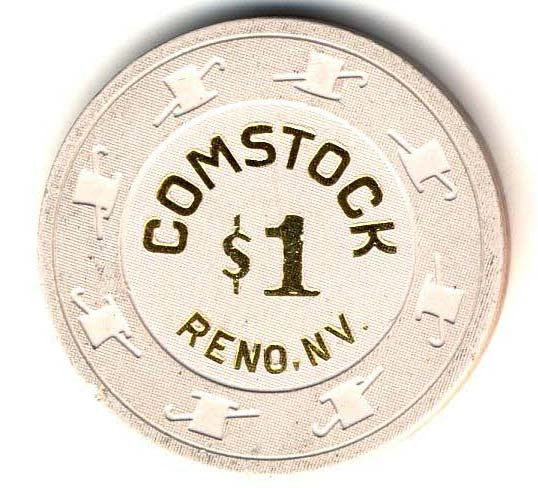 Comstock $1 (white 1998) Chip - Spinettis Gaming - 1