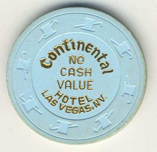 Continental no cash value (lt.blue 1980s) Chip - Spinettis Gaming - 1