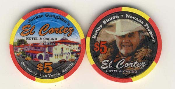 El Cortez $5 ( Benny Binion red 1995) Chip - Spinettis Gaming - 2
