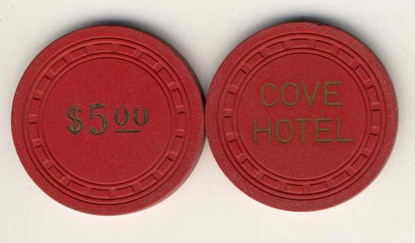Cove Hotel $5 (red 1965) Chip - Spinettis Gaming - 1