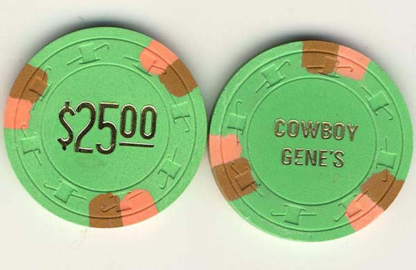 Cowboy Genes $25 (green 1979) Chip - Spinettis Gaming - 1
