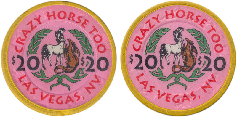 Crazy Horse Too $20 Strip Club Chip Las Vegas NV 1994