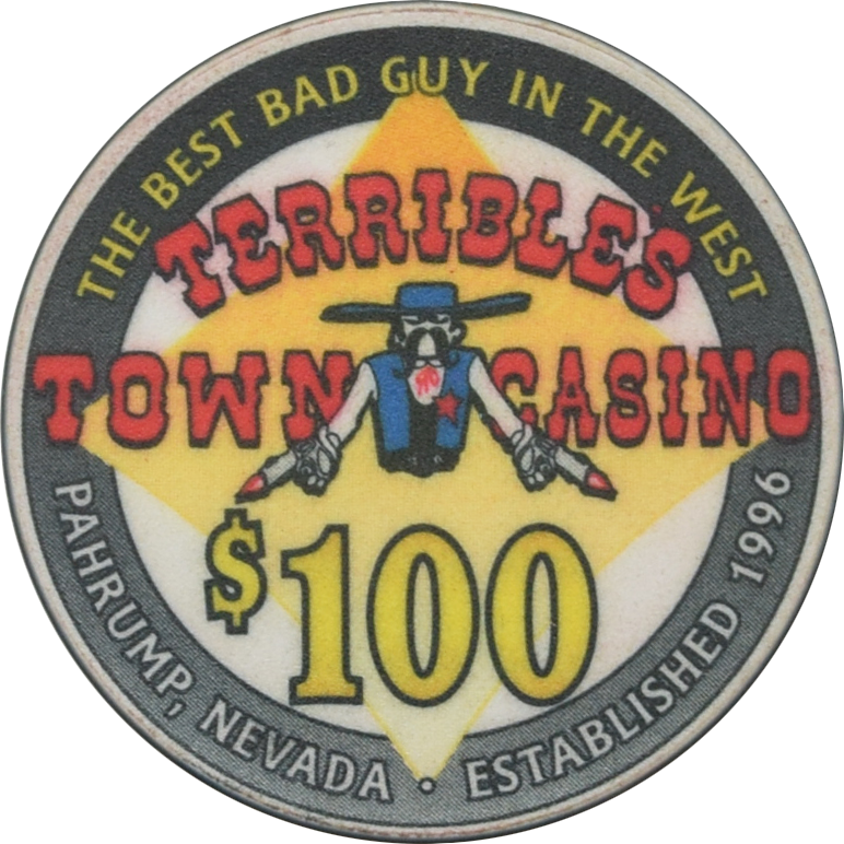 Terrible's Town Casino Pahrump Nevada $100 Chip 2000