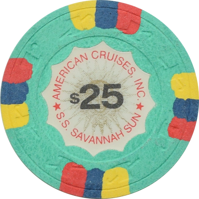 S.S. Savannah Sun Casino American Cruises $25 Chip