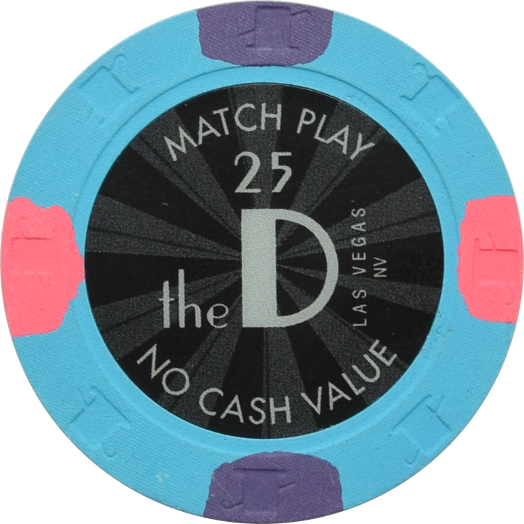 The D Casino Las Vegas Nevada $25 No Cash Value Match Play Blue Chip