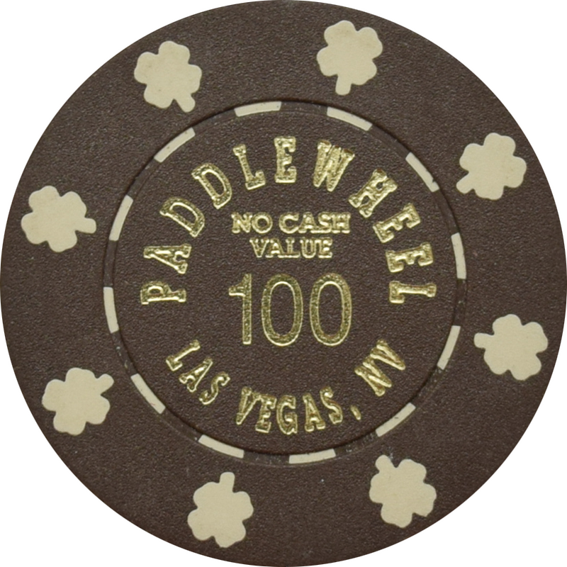 Paddlewheel Casino Las Vegas Nevada 100 NCV Clover Chip 1988