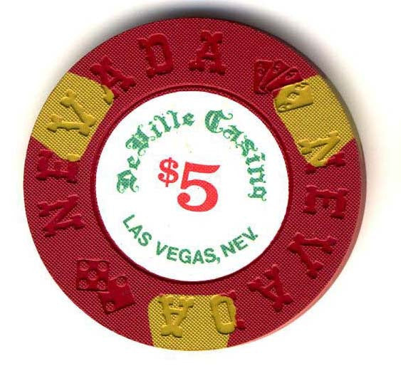 DeVille Casino $5 (red 1970s) Chip - Spinettis Gaming - 1