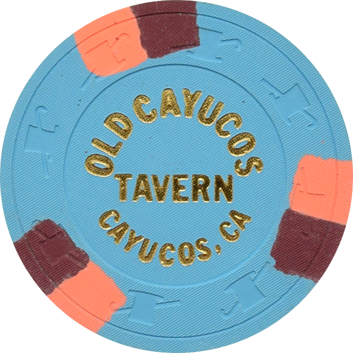 Old Cayucos Tavern & Cardroom Casino Cayucos California $1 Chip
