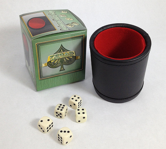 Vegas Gaming Deluxe Dice Cup With 5 Dice - Spinettis Gaming - 1
