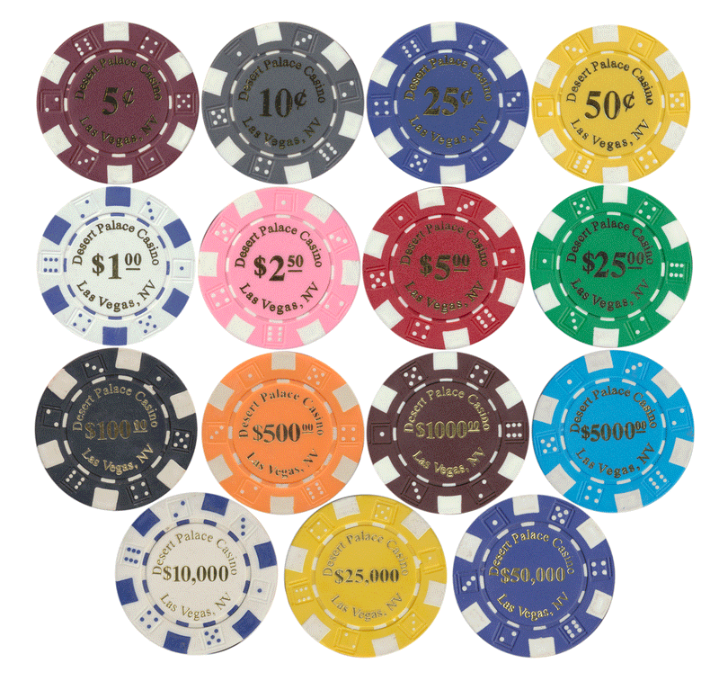 Desert Palace Casino Home Use 11.5 gram Chip Sample Set of 15