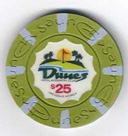 Dunes Casino $25 chip 1989 (uncirculated) - Spinettis Gaming