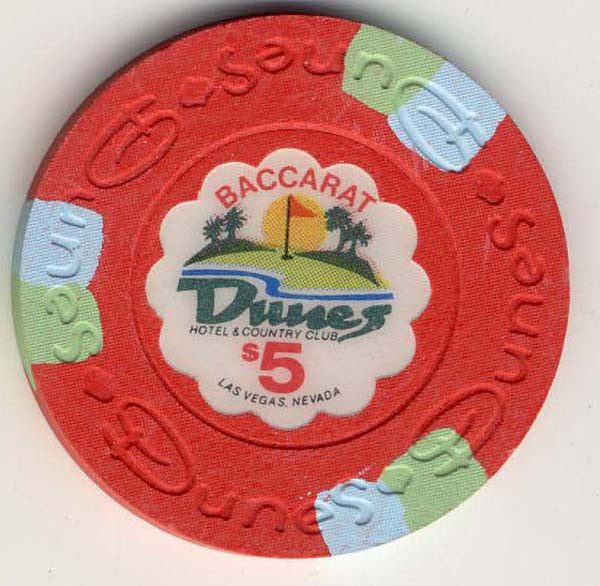 Dunes Casino Las Vegas $5 Baccarat Chip 1989 - Spinettis Gaming