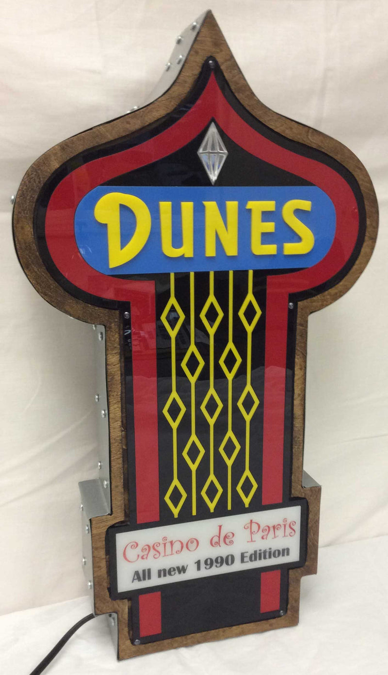 Dunes Casino Marquee Sign Lighted Replica - Spinettis Gaming - 1