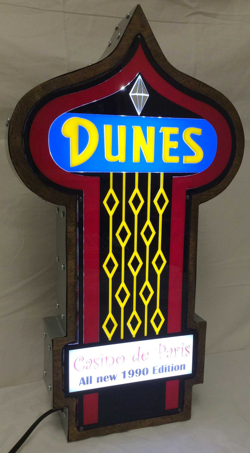 Dunes Casino Marquee Sign Lighted Replica - Spinettis Gaming - 2