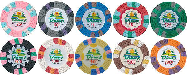 Dunes Commemorative Chips Collector Sample Set 10 Chips