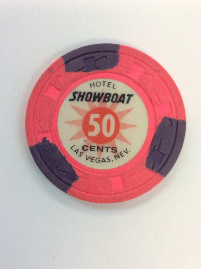 Showboat 50cent (pink) chip - Spinettis Gaming