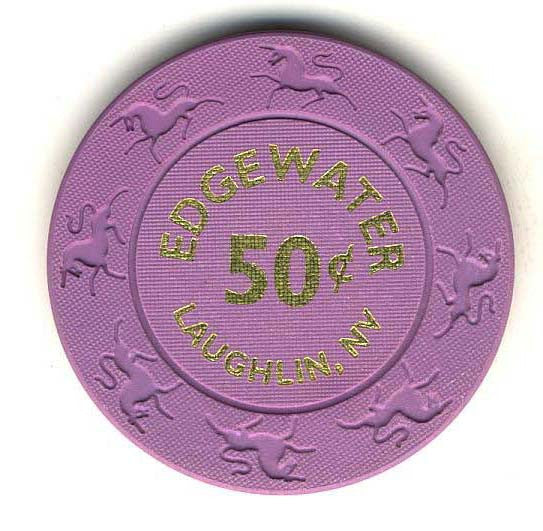 Edgewater 50cent  (dk purple 1997) Chip - Spinettis Gaming