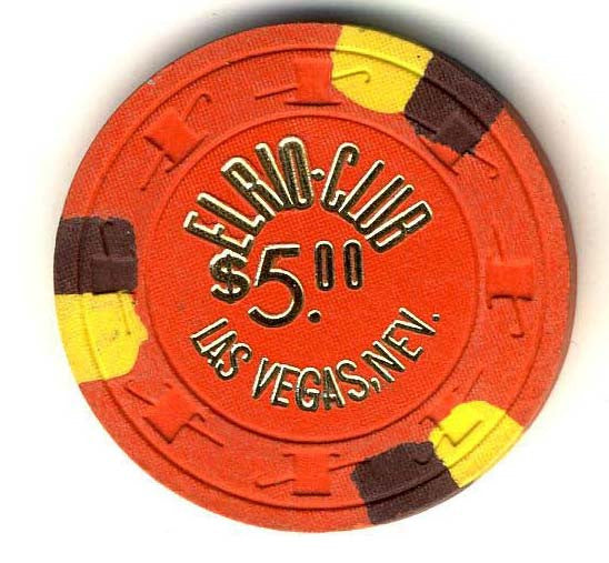 El Rio Club $5 (orange 1960s) Chip - Spinettis Gaming - 1