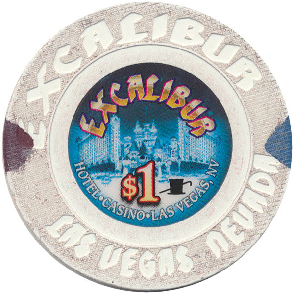 Excalibur (Small Inlay Paulson Hat & Cane Chip), Las Vegas NV $1 Casino Chip - Spinettis Gaming - 1