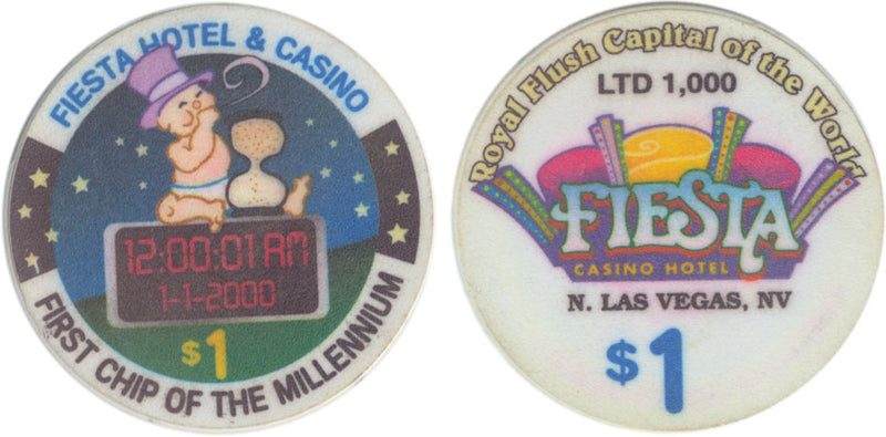 Fiesta Casino North Las Vegas Nevada $1 First Chip of The Millennium 2000