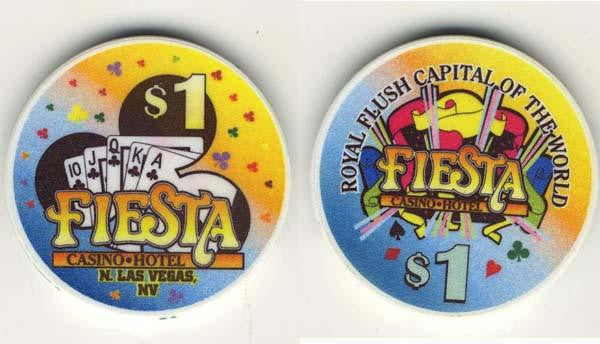 Fiesta Casino North Las Vegas Nevada $1 Chip 4 Different Suits 1998