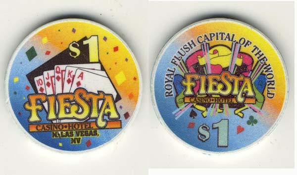 Fiesta Casino North Las Vegas Nevada $1 Chip 4 Different Suits 1998