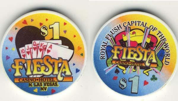 Fiesta Casino North Las Vegas Nevada $1 Chip 4 Different Suits 1998