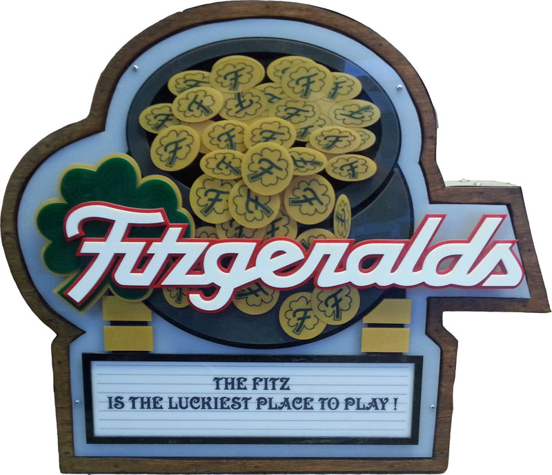Fitzgeralds Casino Marquee Sign Lighted Replica - Spinettis Gaming