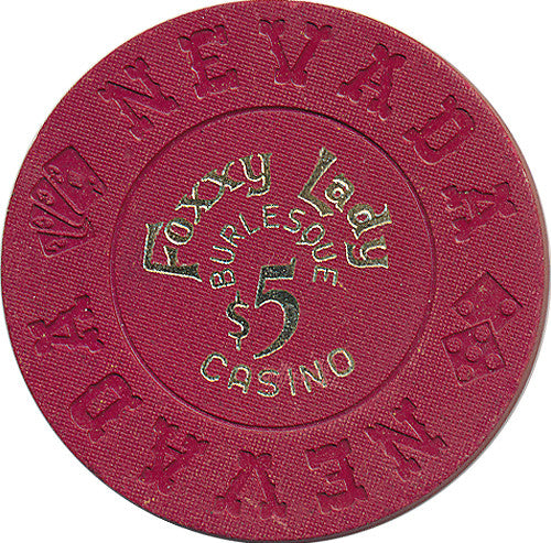 Foxxy Lady Burlesque $5 Casino Chip - Spinettis Gaming