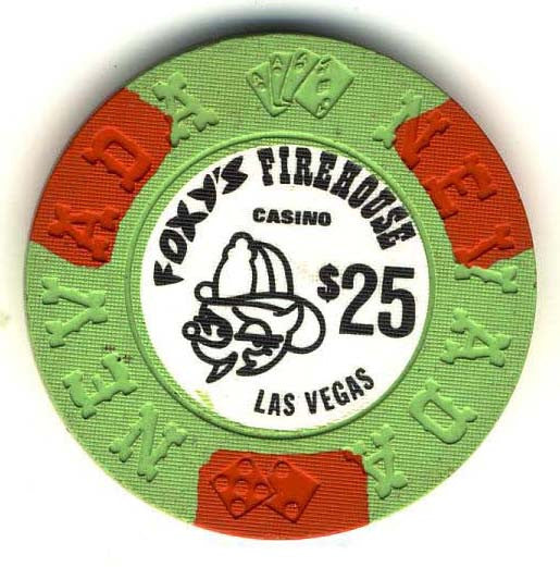 Foxys Firehouse $25 (green 1976) chip - Spinettis Gaming - 2