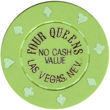 Four Queens (green) (no cash) chip - Spinettis Gaming - 1