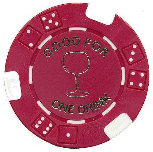 Free Drink Chips - Wine Glass Token/Tokens For Promotions - Spinettis Gaming - 2