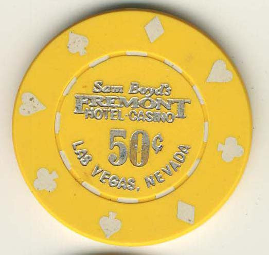 Fremont 50cent (yellow 1985) chip - Spinettis Gaming