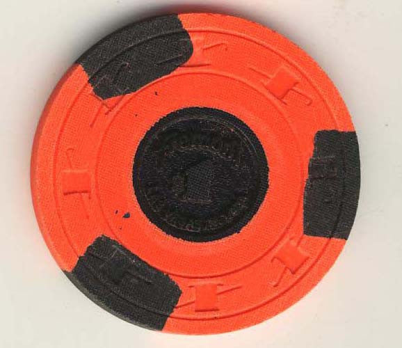 Fremont $1 (orange 1976) chip - Spinettis Gaming - 2