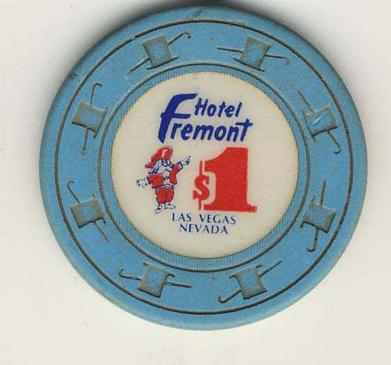 Fremont $1 (blue 1980s) chip - Spinettis Gaming
