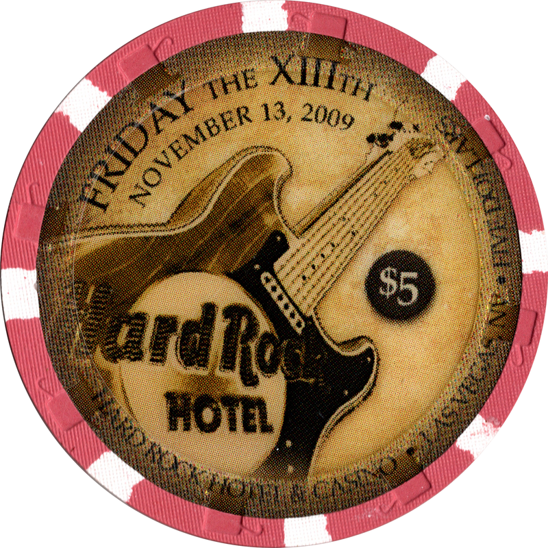 Hard Rock Casino Las Vegas Nevada $5 Friday the 13th Chip 2009
