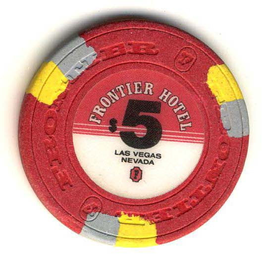 Frontier Hotel $5 (red 1988) chip - Spinettis Gaming - 2
