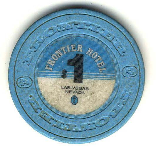 Frontier Hotel $1 (blue 1980) chip - Spinettis Gaming - 2