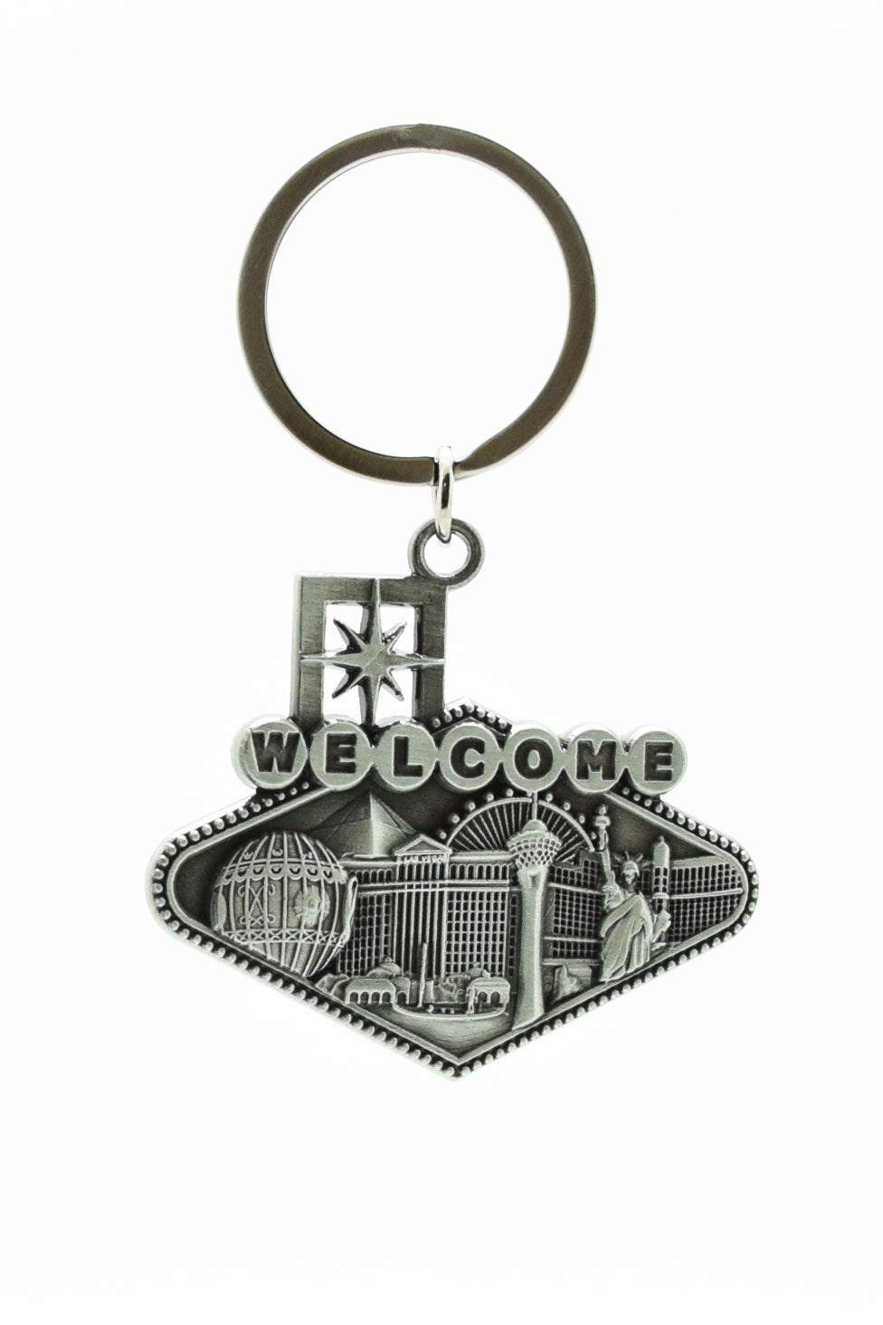 Key chain - Las Vegas Strip Theme 3D Pewter Style