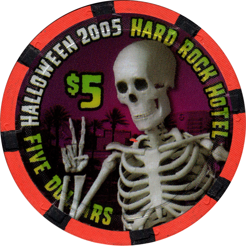 Hard Rock Hotel Las Vegas Nevada $5 Halloween 2005 Chip