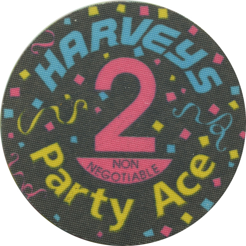 Harvey's Casino Lake Tahoe Nevada $2 (Non-Negotiable) Chip 1992