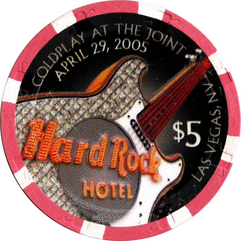 Hard Rock Casino Las Vegas Nevada $5 Coldplay Chip 2005