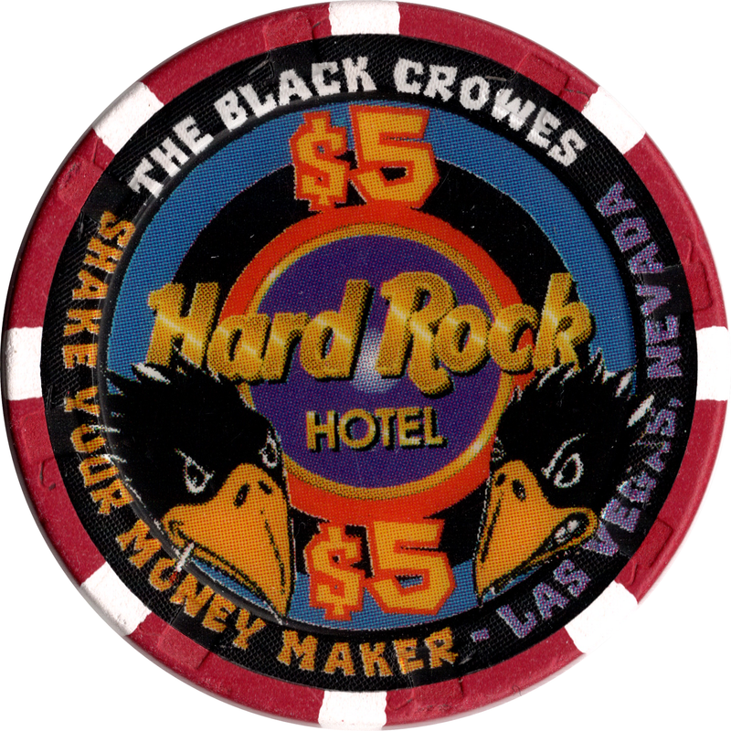 Hard Rock Casino Las Vegas Nevada $5 The Black Crowes Chip
