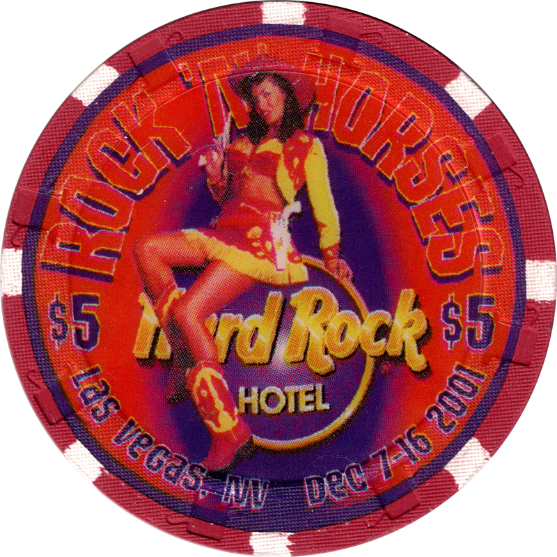 Hard Rock Casino Las Vegas Nevada $5 Rock 'N' Horses Chip 2001