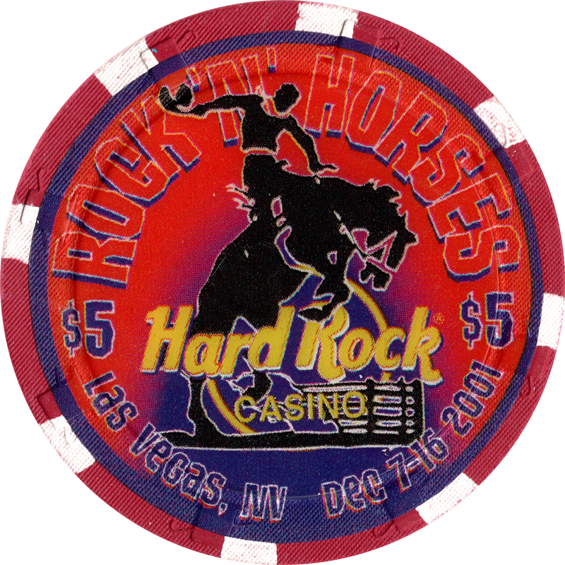 Hard Rock Casino Las Vegas Nevada $5 Rock 'N' Horses Chip 2001