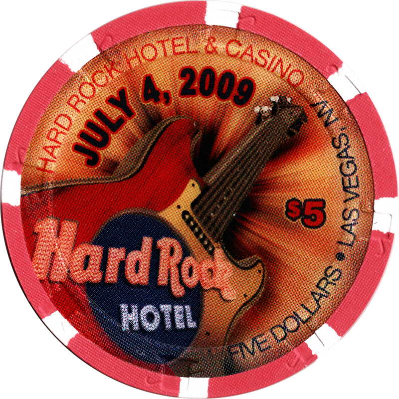 Hard Rock Casino Las Vegas Nevada $5 Independence Day 2009 Chip